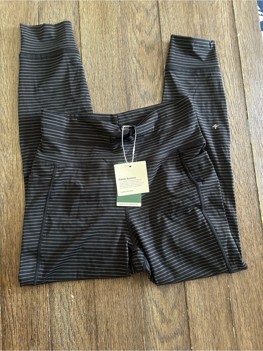 HALARA Black and Gray Striped Track Joggers